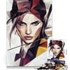 KDBVCXUHK Puzzle da 1000 pezzi con ritratto geometrico di donna per adolescenti, ideale per la chiarezza mentale, il divertimento e la tranquillità Perfetto come regalo stagionale (38x26cm)