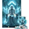 XDryRUY Puzzle da 1000 pezzi per adolescenti La Regina di Ghiaccio sul Trono - Gioco cognitivo gioco di articolazione divertimento per il tempo libero decorazione festiva per la casa (50x75cm)