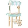 Le Toy Van - TV327 - Gioco educativo carretto dei Gelati Giocattolo per Bambini, 3 Anni, in Legno, Gioco Montessori Ecologico, con Ruote, Include 2 Gelati e 2 Coni, tettuccio in Tessuto Realistico
