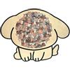 Generico Puzzle in legno a forma di cane colorato, puzzle in legno a forma di cane, puzzles di animale panda per adulti, decorazione domestica