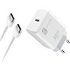 Cellularline Charger Kit 20W For iPhone 15 Series Charger Kit 20W For iPhone 15 Series formato da un caricabatteria USB C 20W un cavo USB-C