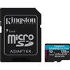 Kingston Technology Scheda microSDXC Canvas Go Plus Gen4 200MB/s A2 U3 V30 da 128 GB + adattatore