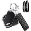 ATFIGII Custodia Chiave compatibile con Kia Telluride 2023-2026 Cover per chiave 2024 Sorento 2025 K4 K5 Carnival EV6 Guscio TPU Porta chiave Portachiavi 6 tasti B Nero