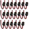 TIENFOKOTA Set di 20 cavi precablati con portalampada T10 194 per lampadine LED per auto, 12 V/30 A, omologati per indicatori di direzione, luci di posizione laterali e luci di stazionamento