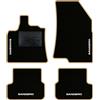 QUEMAR Tappetini Auto per Dacia Sandero, Bordo Beige, 4 Ricami | anche Stepway / dal 2021 / Kit Tappeti Moquette e Gomma su Misura / Set 2 Anteriori +2 Post./ Ricami e Colori Personalizzati