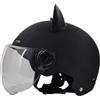 GAORUTO Casco Moto Mezzo Jet, Casco Protettivo Mezzo Casco Moto, DOT/ECE Casco Aperto retrò Mezzo Casco Moto, Scooter ciclomotore Uomo Adulto Donna H,54~61CM