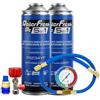 Ralertreik Ralerfresh RC 5 in 1 - Ricarica Condizionatore Auto R1234yf, Gas Refrigerante, Sigilla Perdite, Lubrificante e Rimuove Umidità, Manutenzione Avanzata (2 bombole + Manometro Tubo + Connettore)