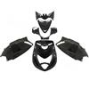 Generico Kit di carene composto da n. 6 pezzi per Zip SP 50 cc dal 2001 al 2015 Colore Nero Metalizzato