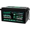 EverExceed Batteria Litio 12v 200Ah con BMS integrato da 150A, Batteria Lifepo4 2560Wh con Protezione da Basse Temperature, Perfetta per Yacht, Imbarcazioni, Barche, Uso Domestico