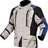 LS2 Narvik impermeabile Giacca tessile moto, grigio/blu/rosso, M