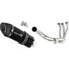 DOMINATOR Impianto di scarico Collettori Marmitta Silenziatore HP5 NERO compatibile con MT 09 TRACER 2015-2020