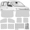 Opaltool Oscurante Termico Interno Sostituzione per 2022-2025 Caddy Life Tramper, 10PCS SWB Coperture Isolanti per Parabrezza Pieghevole per Privacy e Controllo della Temperatura
