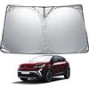 GFWGTS Parasole per parabrezza compatibile con Renault Clio 4 Clio 5 2013-2024 2025, parasole per parabrezza anteriore con protezione UV, protezione dal calore, pieghevole, accessori interni per auto