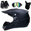 FASXZVM Unisex Integrale Casco da Motocross, con Occhiali Guanti Maschera, Gioventù Capretto Enduro Fuori Strada Moto Casco, MTB ATV BMX Discesa Quad Bicicletta Sporca Schianto Casco, D.O.T Certificato ( Colo