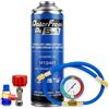 Ralertreik Ralerfresh RC 5 in 1 - Ricarica aria condizionata auto R134a - Gas refrigerante, Sigilla le perdite, Lubrificante, Elimina l'umidità e Protegge (Bombola RC51 + Manometro Tubo + Connettore)