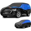 GunHyi Copriauto Gunhyi Impermeabile e Traspirante, Telo per Audi Q3, SQ3, RS Q3, Copriauto Nero e Blu, Telo da Garage Completo per Proteggere da Pioggia, Sole e Polvere.