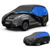 GunHyi Copriauto Gunhyi Impermeabile e Traspirante, Telo per Fiat Panda, Copriauto Nero e Blu, Telo da Garage Completo per Proteggere da Pioggia, Sole e Polvere.