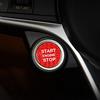 M.JVisun Fibra di Carbonio Auto Accensione Avviamento Interruttore Adesivi Motore Start Stop Pulsante Cover per Alfa Romeo Giulia per Alfa Romeo Stelvio - Rosso