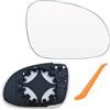 Cluthone Vetro Specchio Retrovisore Destro Sostituzione per VW Golf MK5 2003-2008 Jetta 5 2005-2010 Passat B6 2007-2011 Riscaldabile Lente Specchietto Esterno con Piastra di Supporto e Accessori