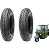 ECOVELO Pneumatici 2x D810 4.50-10 8PR M+S Radiali per APE PIAGGIO MP501/MP601, Tutte le stagioni
