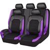 HNHPY Auto Set Coprisedili per Dr DR3, Anteriori e Posteriori Antiscivolo Coprisedile Traspirante Protezione Sedile Accessori,Purple