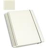 Yansanido - Quaderno a spirale con griglia a pois, 160 pagine (80 fogli), 100 g/m², con copertina rigida in plastica trasparente (B5 7,3 x 10-Dot Grid 2 pezzi)