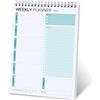 KAICN Blocco note agenda settimanale, blocco note a spirale per lista delle cose da fare non datata, organizer settimanale per studenti, agenda settimanale per lavoro e vita quotidiana, 52 fogli, 16,5 x