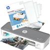 HP OneLam 270 A4 plastificatrice (laminazione a caldo) con pellicola laminata HP Everyday Starter Set 80 micron composto da 100 fogli A4/A5/A6 e biglietti da visita