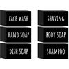 Segbeauty Etichette Shampoo e Bagnoschiuma, 36 Pezzi 3cm x 5cm Etichette Dispenser Bagno, per Dispenser di Sapone, Conditioner Body Soap, Cucina Bagno (Nero)