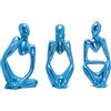 SIMDIM Pensatore Statua Figurine, Ornamenti Statua, Moderni Soprammobili Scultura Statua Ornamenti, Accessori Casa Arredamento, Resinoso Pensiero Statuette Design Casa, Decorazioni Casa Moderna (blu)