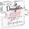 DIGIELE Regali per figlia da mamma o papà, regalo commemorativo di compleanno per figlia, idee regalo migliori per figlia, miglior regalo di sempre, regalo per nuora, decorazione unica a puzzle in