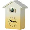ZWEquipint Moderno orologio a cucù da parete con volume regolabile e figura a cucù animata per decorazione interna (giallo)