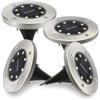 10ELED Luci Solari da Giardino LED, 8 LED, Impermeabile IP65, Disco Calpestabile 11,6 cm, Ricarica Automatica (16)