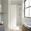 YISURE Tenda da doccia stretta, 90 cm di larghezza, per piccole vasche da bagno, in poliestere, idrorepellente, larghezza 90 x altezza 180 cm