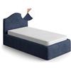 PAULATO - Vestiletto Singolo in Microfibra Blu Navy, Tessuto Bielastico Antigraffio Lavabile in Lavatrice, Certificato OEKO-TEX Standard - Made in Italy