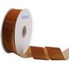 XMRIBBON Nastro di velluto di rame su un lato, 3,8 cm x 9 meters bobina