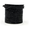 Filati Italiani Cordino Decorativo con Strass, 4mm x 5 Metri, Nastro Scintillante per Borse e Bigiotteria, Finitura Iridescente (4mm - nero - 01)