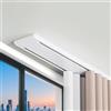 CLXRZM Binario Doppio per Tende a Soffitto, Silenzioso in Alluminio, 240cm | Binario per Tenda a Nascosta per Pannelli, Ideale per Soggiorno, Camera da Letto e Divisori di Ambienti