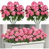 Laelfe 8 Pezzi Geranio Artificiale, Fiori Finti da Esterno, Fiori Artificiali Geranio per Casa, Giardino, Patio, Balcone, Sospensione di Fioriere, Decorazione per Tavolo