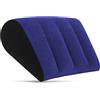 LuxoCare Cuscino a cuneo gonfiabile per letto e viaggio: cuscino gonfiabile per schiena e gambe, cuscino d'aria portatile per leggere, dormire, campeggio e spiaggia (blu)