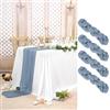 Pesonlook Confezione da 4 runner da tavola in garza da 3 m, in garza, stile bohémien, 89 x 305 cm, per matrimoni, addio al nubilato, feste, banchetti (blu polvere)