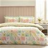 Catherine Lansfield Set copripiumino matrimoniale reversibile con federe, motivo patchwork con margherite, giallo