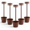 LEOLUX Alabama Lampade da Tavolo Senza Fili LED - Set 5 Lampade Atmosfera per Ristoranti, Bar e Terrazze - Luce Calda Design Moderno - Ideali per Eventi, Tavoli e Ambienti Eleganti. Corten