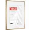 HIMEETIME® 1x Cornice per foto,30x40 cm,Alluminio spazzolato dorata champagne,Passepartout 20x20cm,Cornice 30x40 Grande per Foto Disegni Solo per Espositore a Parete