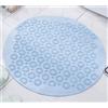 COONE 1 tappetino da doccia rotondo 55 x 55 cm, tappetino antiscivolo per doccia e vasca da bagno, tappetino da bagno con ventose, fori di scarico, lavabile in lavatrice, ad asciugatura rapida (blu)
