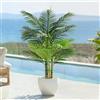 Keeplush Artificiale Tripla Dorata 120cm Golden Cane Palm Piante Finte da Esterno Grandi 1Pack