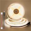 ACELUMO Striscia LED COB 3 Metri, Luce LED 24V, 8mm larghezza, CRI 92, 9w/m, 100 lm/w, 320 LED/m, Tagliabile, Flessibile per Cucina, Retroilluminazione, Interno, Bianca Naturale, 4000K (Alimentazione Non)
