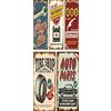A.Monamour Adesivo Porta Autoadesiva 3D Modello Di Cartelloni E Poster In Metallo Per Servizio Auto Retrò Vinile PVC Adesivi per Porte Interne Pellicola Adesiva Poster Sticker Murale Parete