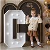 Mixifox 90cm Bianco Lettere Luminose,Decorazioni Compleanno Lettere Luminosi Giganti Compleanno,Lettere Grandi con LED,Decorazioni Festa Nozze Anniversario,Addobbi Compleanno,Lettera Luminosa,Lettera C