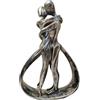 PIGPIGFLY Statua Amanti,Statue Decorative,Decorazioni per Ufficio,Figura Decorative,Statuette Decorative Casa,Soggiorno Decorativo Moderno da Appoggiare,Scultura Astratta in Poliresina,Idea Regalo(Argento)